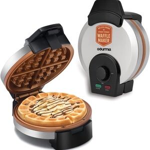 Gourmia Belgian Waffle Maker – Compact Design with Upright Storage